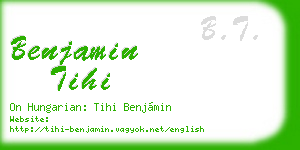 benjamin tihi business card